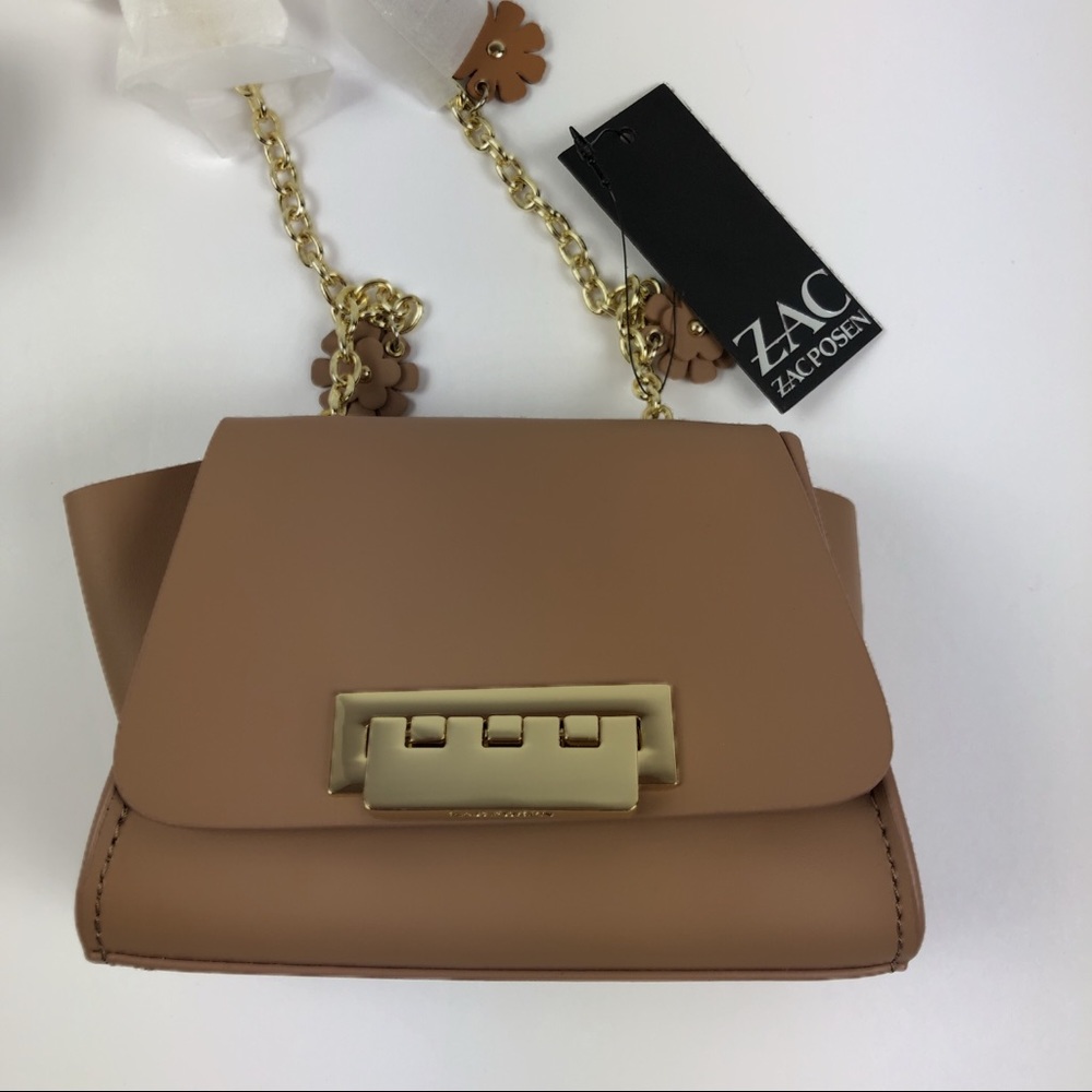 NWT ZAC Zac Posen Eartha Kit Mini Shoulder Bag Tan - Picture 3 of 8